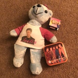 *NSYNC’S JUSTIN TIMBERLAKE LIMITED EDITION RARE BEAR AND NSYNC CINNAMON CANDLE!!